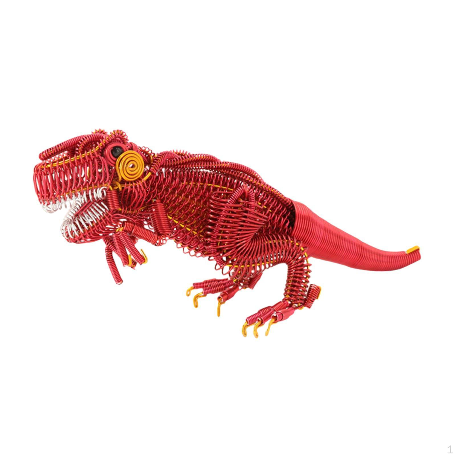 

Алюминиевая проволока легкая художественная статуэтка динозавра для спальни, гостиной, офиса красный