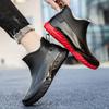 Regenschuhe kurzer Schaft Herren verschleißfeste Seeangelschuhe Herren Fleece Gummischuhe wasserdichte Regenstiefel Herren Ausgeh-Schneestiefel
