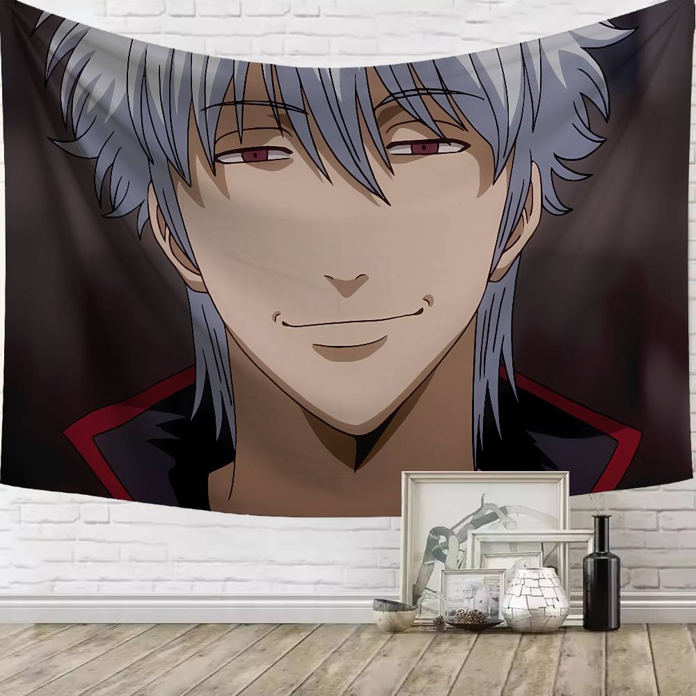 Large Cool GGintokiS Sakata Funny Popular Anime Popular Room Decoration Wall Tapestry Art Room Home Decor Wall Art Decor