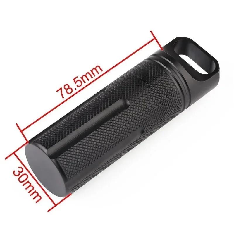 Portable Aluminum Alloy Sealed Waterproof Tank EDC Emergency Medicine Bottle Storage Tank Outdoor Essential Equipment Multi Tool