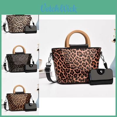 Trendy Animal Print Mother And Child Bag Set Featuring Spacious Design And Elegant Style