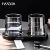 Fancya Glass Bathroom Tumbler & Tray Set