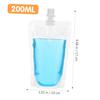 HANABASS 50pcs Plastic Pouch Portable Insulated Beverage Holds Drink Pouches with Nozzle Clear Bags for Drinks Pouches for Drinks with Cap Travel