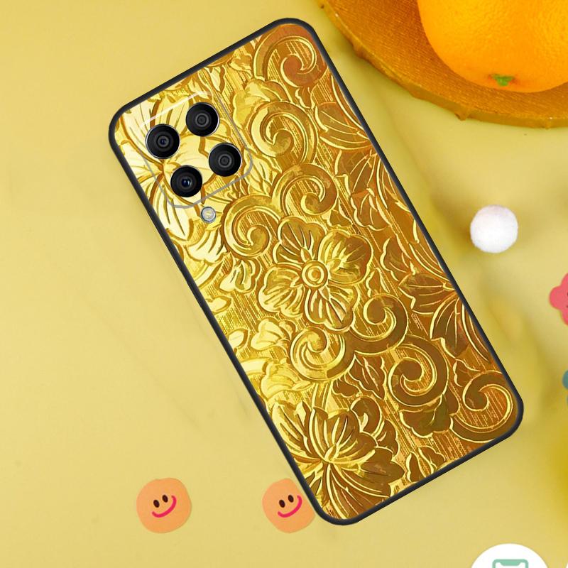 

Золотой чехол с цветочным узором для Samsung Galaxy M35 M33 M21 M31 M16 M36 M56 M53 M13 M12 M32 M52 M15 M55 M14 M34 M54 Samsung M30s