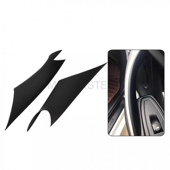 2x Black Inner Door Handle Pull Cover For BMW 3 4 Series F30 F35 2012-2018