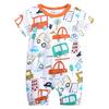 Summer Baby Short Sleeve Romper 0-24 Months Breathable Ribbed Cotton