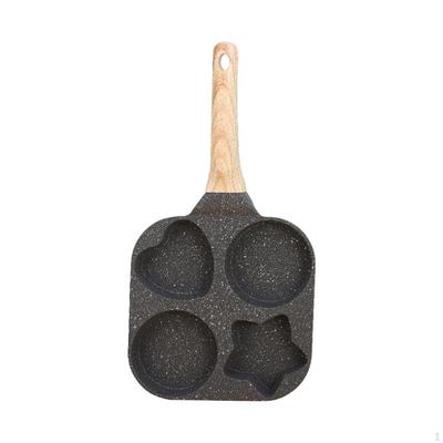 Divided Grill Frying Pan Egg Cooker Nonstick Cookware 4 Holes Pancake Omelet for Cooking