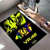 VR46 Racing Style Carpet Design Suitable As a Non-slip Mat for the Living Room or Bedroom Sofa