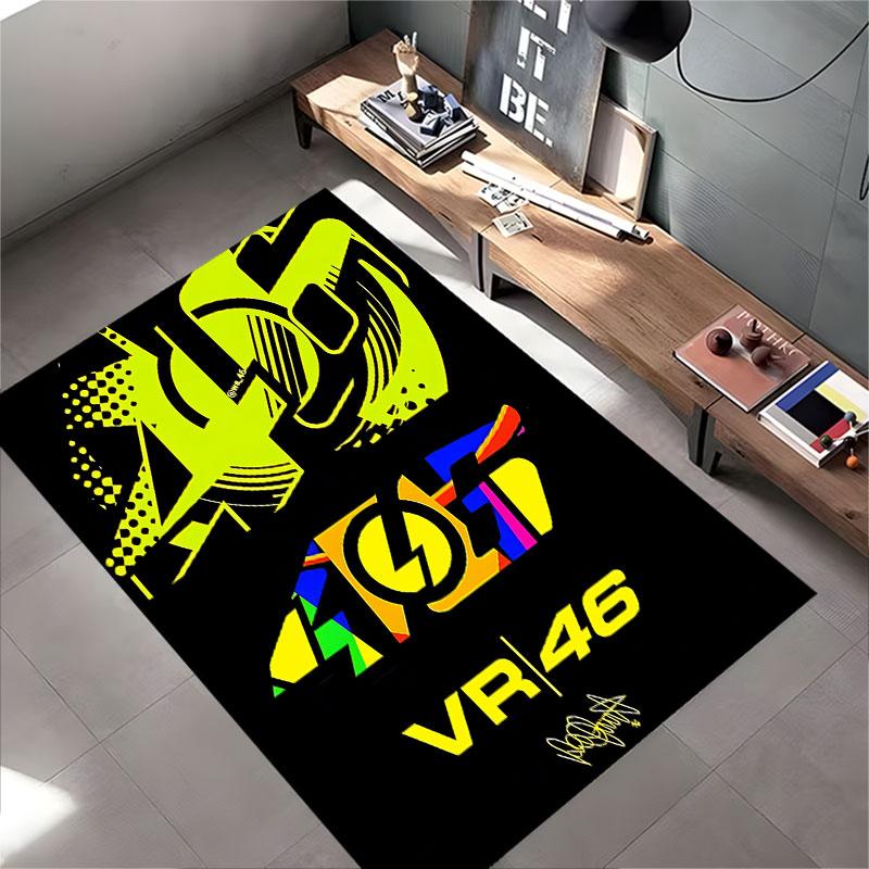 VR46 Racing Style Carpet Design Suitable As a Non-slip Mat for the Living Room or Bedroom Sofa