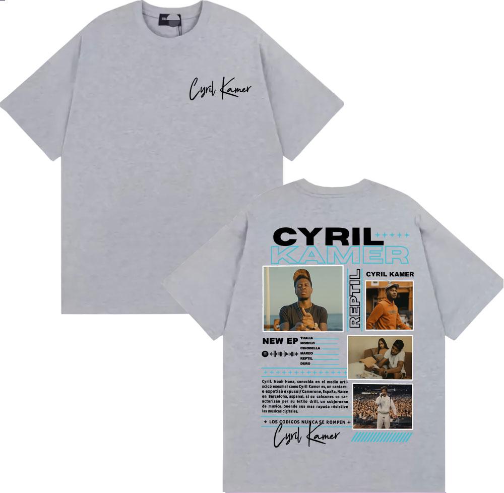 Rapper Cyril Kamer Reptil Album Tour Merch Tshirt Mens Harajuku Vintage Short Sleeve T Shirts Casual 100 Cotton