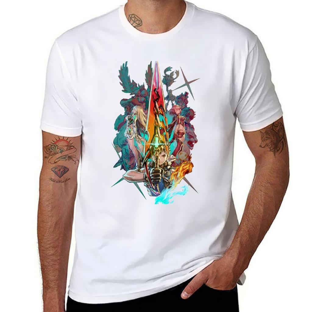 Xenoblade Chronicles? 2 - Team T-Shirt Oberteile Sweatshirt Herren Übergröße T-Shirts