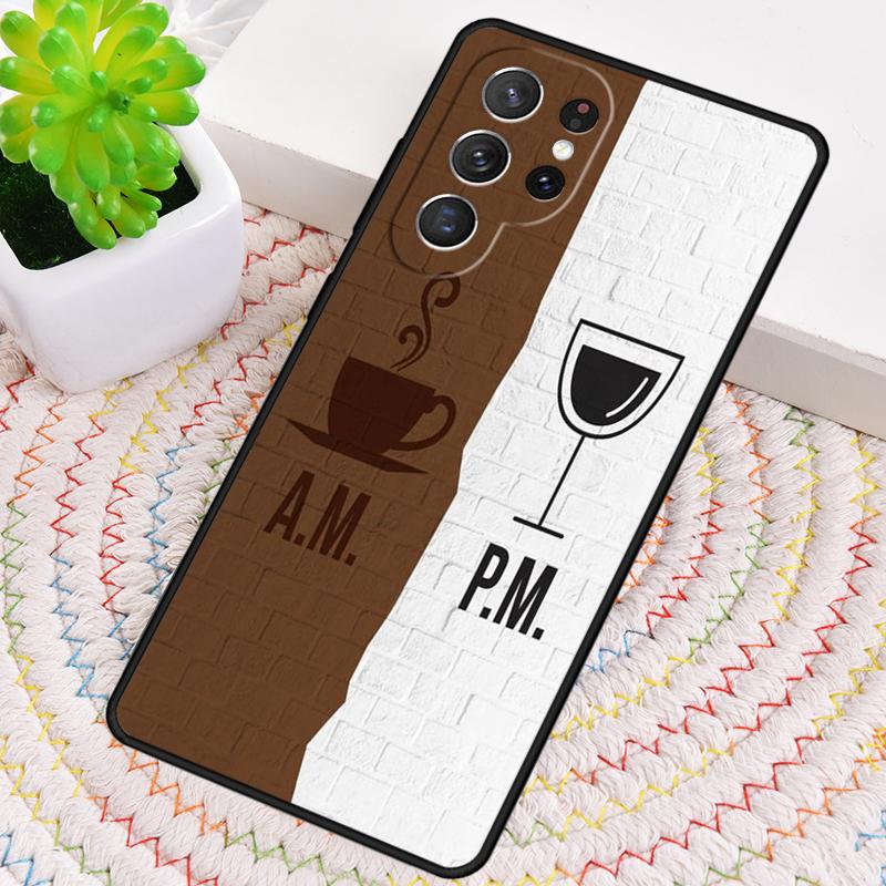 Coffee Wine Cup Phone Case for Samsung Galaxy note 10 pro S26 Ultra S23 S24 FE S25 S21 S22 PLUS shockproof Cove