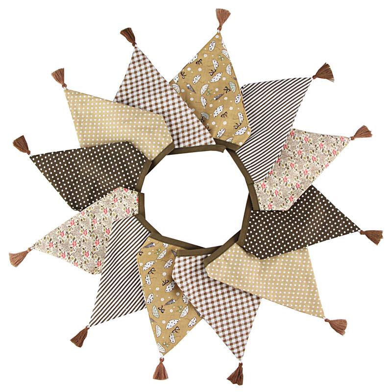 OEING Cotton Tassel Triangle Banner