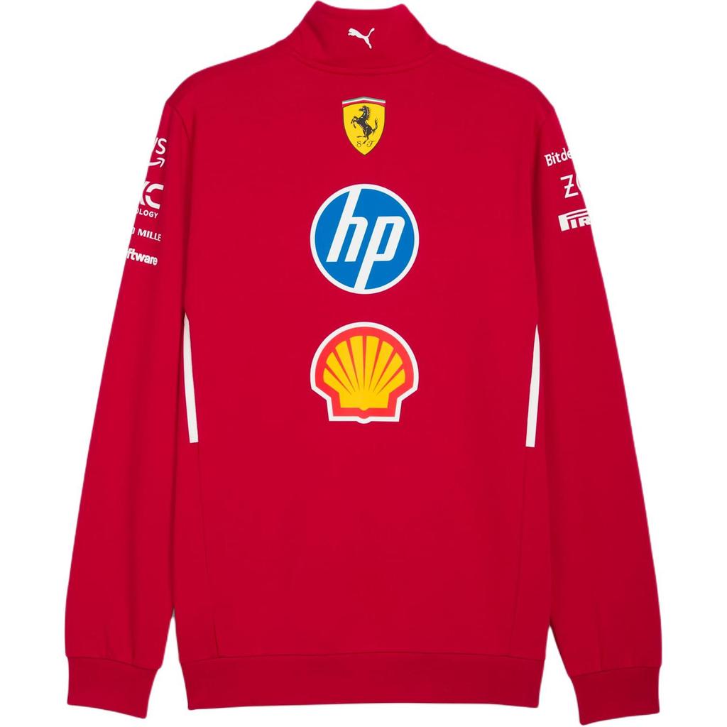 Puma Striped Letter Print Pattern Long Sleeve Sweatshirt Men Tops Deep-Cherry 763942-01