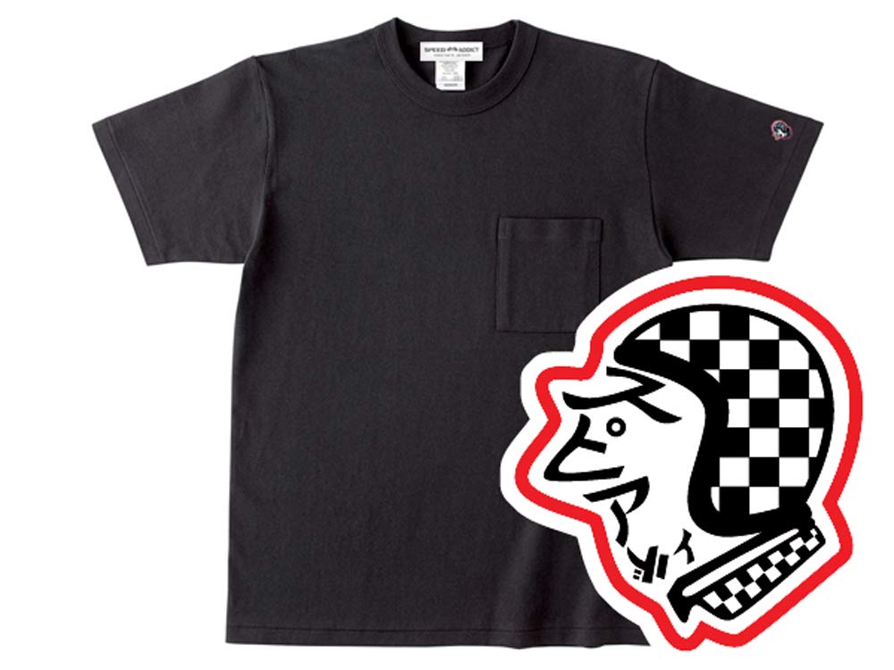 [SPEED ADDICT] TRADE MARK POCKET T-shirt (S/S Sumikuro, XL Size)