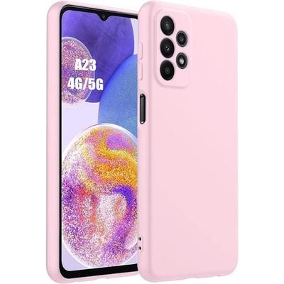 Protective Case - BOOLING - for Samsung Galaxy A23 5G - Matte Silicone - Light Pink - Anti-slip
