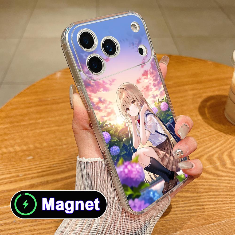 Angel Mahiru Shina Phone Case for iPhone 17 16 15 14 13 12 11 Air Pro Max Plus Mini Soft TPU Clear Magsafe Cover