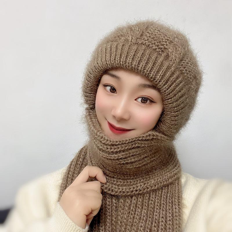 Autumn and winter female squirrel fleece cover hat wool hat knitted hat handmade hat warm ear protection wind and cold resistance little cutie