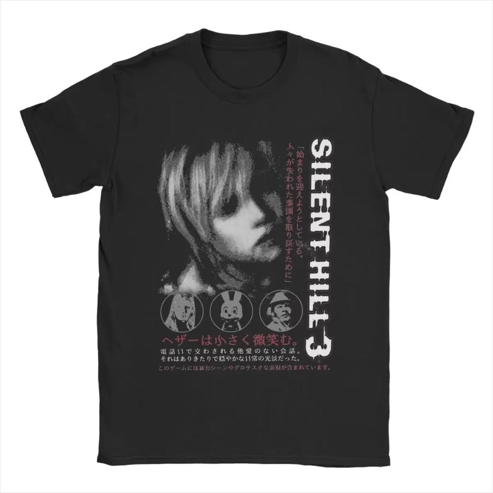 Men's T-Shirt Silent Hill 3 Leisure Pure Cotton Tee Shirt Short Sleeve T Shirts Crew Neck Clothes Summer