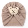 Spring & Autumn Cute Bear Baby Jacquard Pullover & Headband Hat
