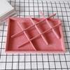 Coverless Pink Ice Velvet Jewelry Storage Tray Ring Necklace Display Stand