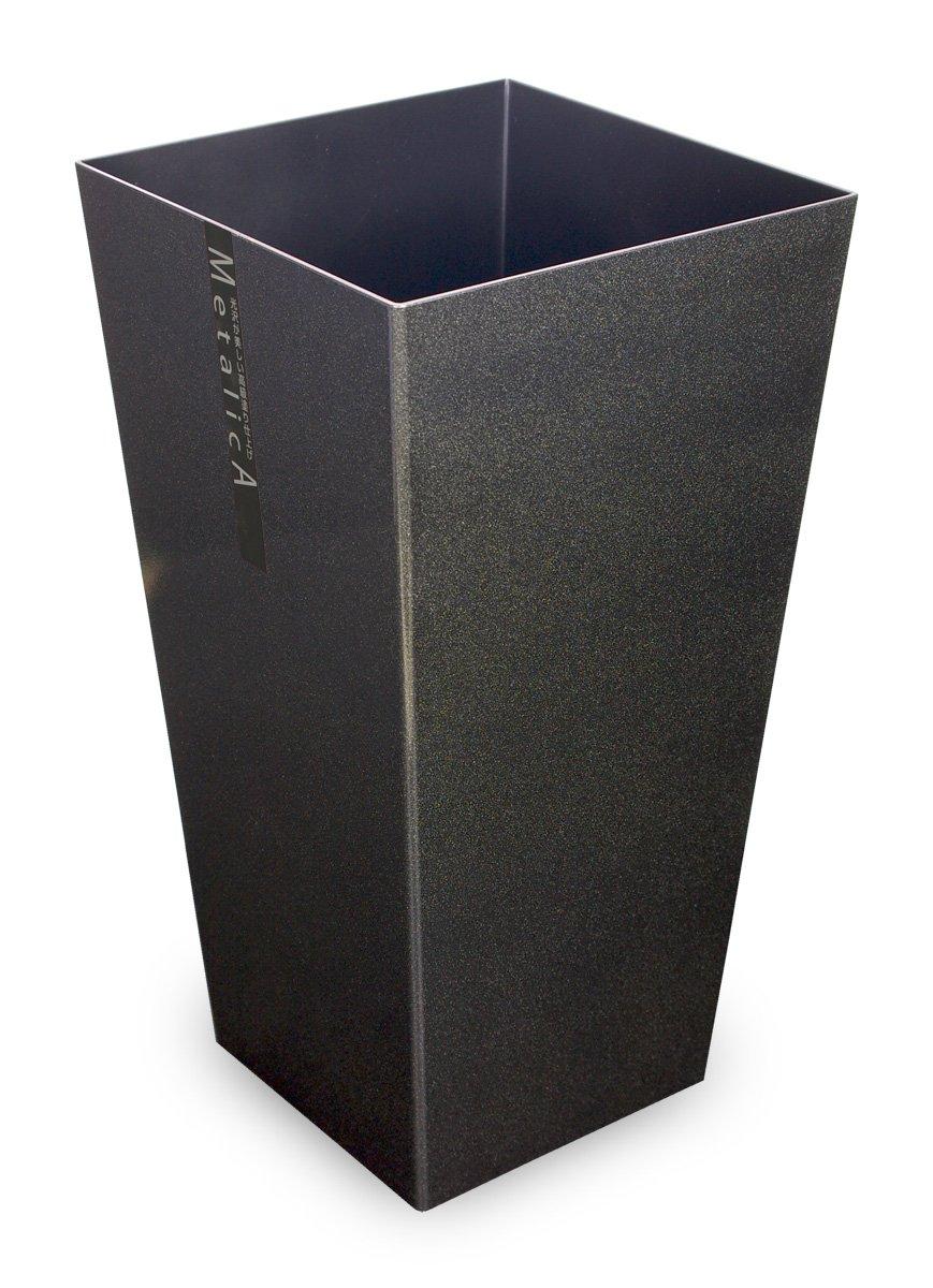 

TATSU-CRAFT Metallica L-Shaped Dustbin, Metallica GM Gunmetal, 9.5L, Stylish Lidless Trash Can for Outdoor Use, Kitchen, Living Room, Slim Pail,