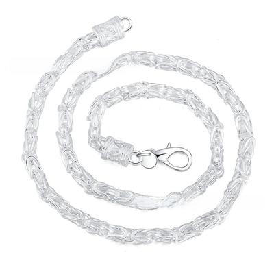 Stylish Personalized Men's Dragon Head Silver-Plated Necklace