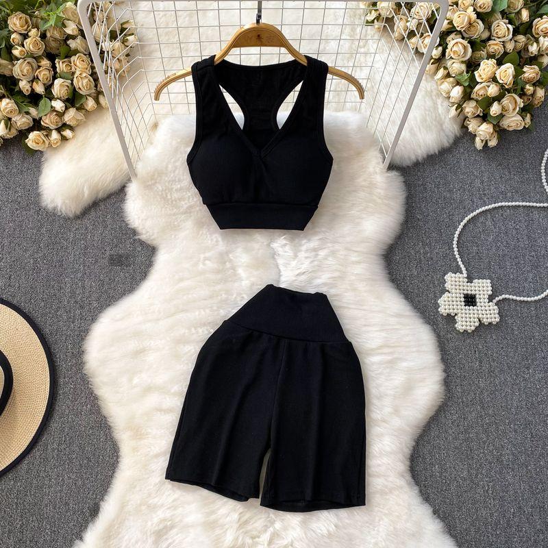 

Exercise Running Leisure Belly Contracting and Hip Lifting Fashion Suit Black All yards