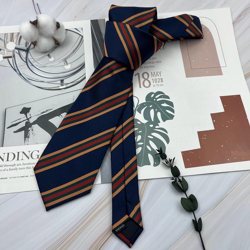 8 cm Stripete Slips Herre Formell Business Brudgom Bryllup Burgunder Kontrasterende Blå og Hvite Striper Herre- og Dame Håndknyttede Skjorter og Slips