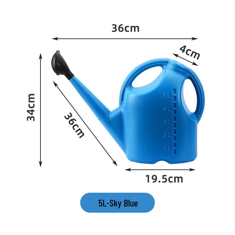 Large Capacity Long Spout Plastic Watering Can for Flowers and Vegetables