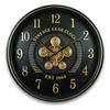 Wall Clock Industrial Rustic Farmhouse Classic Style Mechanical Charm Perfect for Living Room Bedroom Office or Entryway Décor (Black -20 INCH)