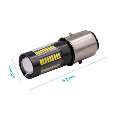 BA20D LED Scheinwerferlampe 100W 6-seitig Weiß 6000K 66LED 12V-24V Fern-/Abblendlicht Scheinwerfer Tagfahrlicht Nebelscheinwerfer Fahrlichtlampe für Motorrad