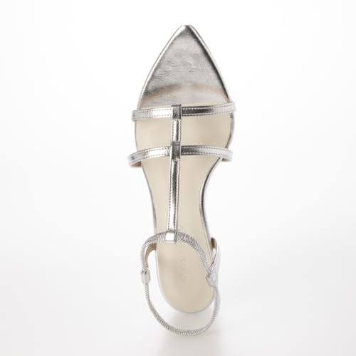 Carino CAUK44082 Women's Silver Sandals, Size 22.5 Cm