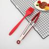 Silicone Food Tongs, Food Clips, 9inch 12inch Bbq Tongs, Bread Tongs, Heat-Resistant Stainless Steel Tongs, Barbecue Tongs