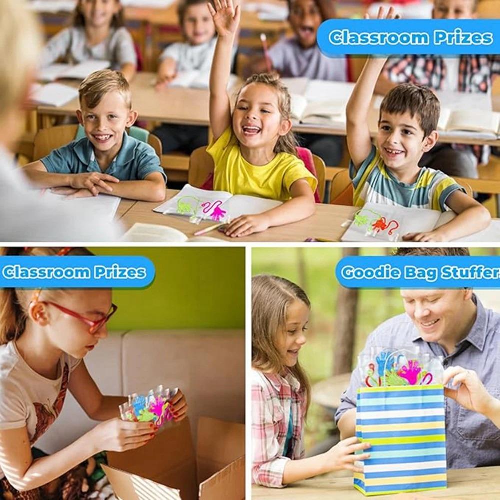 10-30pcs Funny Sticky Hands Toy For Kids Colorful Palm Elastic Sticky Toys Squishy Stress Relief Toys Novelty Gift Party Favors