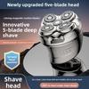 Magnetic Suction Razor Head Gadget - Fully Washable, Digital Display, Electric Shaving Kit