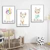 Llama Printable Wall Art Set Alpaca Wall Art Canvas Painting Nursery Posters And Prints Wall Pictures Baby Kids Room Décor No Frame