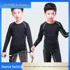 Kids' Quick-dry Athletic Base Layer Set - Breathable Long Sleeve & Pants for Fall/Winter Training