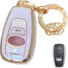 Keyless Entry Systems for Subaru Key Fob Cover Fit for Subaru BRZ Legacy Outback Ascent Crosstrek Forester WRX Smart Key (Pink-Gold)