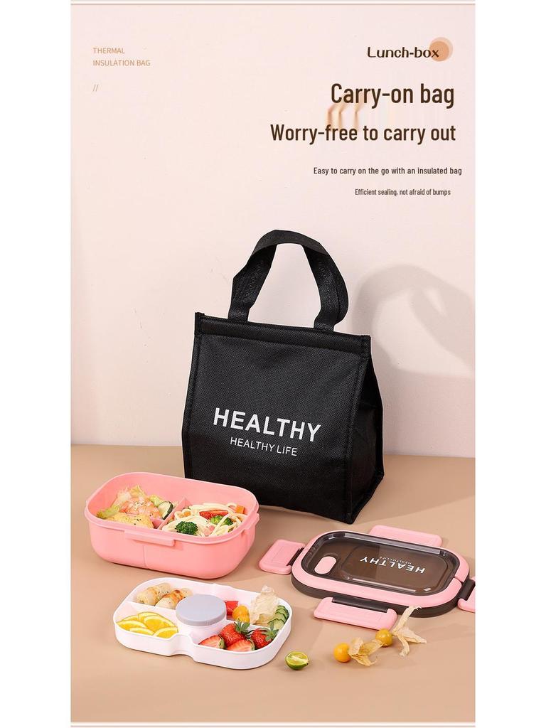 Zesílený PP Bento obědový box s nádobkou na omáčku pro studenty a kancelářské pracovníky, vhodný do mikrovlnné trouby