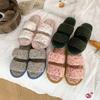 Fashion Large Size Women's Plush Shoes Autumn Winter Warm Non Slip Indoor Cotton Slippers Lightweight Comfortable Soft Sole Home Shoes