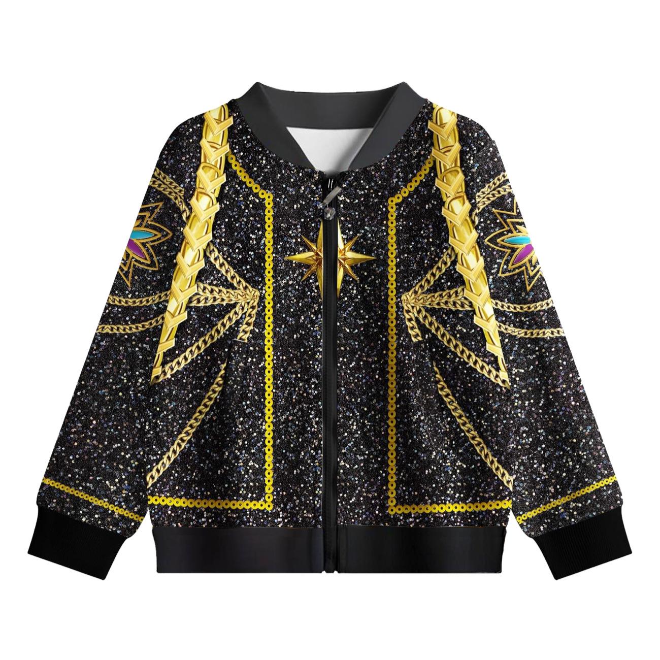 

K-POP Witch Hunt Cosplay Fashion Cute Beautiful Children s Casual Suit Shiny Long Sleeved Jacket 160