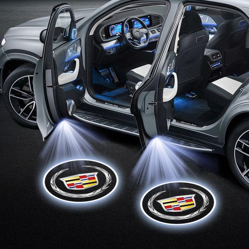 AMG5 1/2PCS LED Car Door Logo Projector Light For Cadillac Emblem ESCALADE ATS BLS CT4 CT6 SRX STS XT4 XT5 SLR XT6 XTS Accessories
