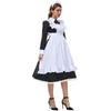 Kobiety Dorosłe Strój Kostium Cosplay Pokojówka Clubwear Kobieta Długi Lolita Fancy Dress z Guzikami z Przodu z Fartuchem i Nakryciem Głowy