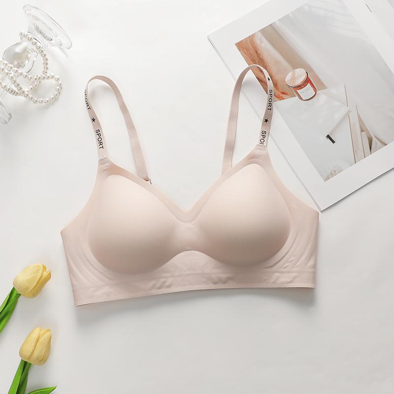 

Нижнее белье Женская маленькая грудь собирается и демонстрирует большие желейные полоски Удобные и сексуальные женские бюстгальтеры Верхняя поддержка Спортивный бюстгальтер без стального обода XL