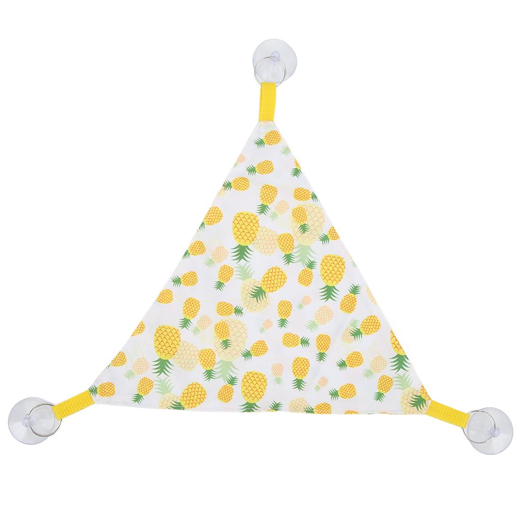 2pcs Reptile Hammock Soft Triangular Yellow Fruit Reptile Hanging Bed for Lizards Hamsters Bearded Dragons30x30x30cm