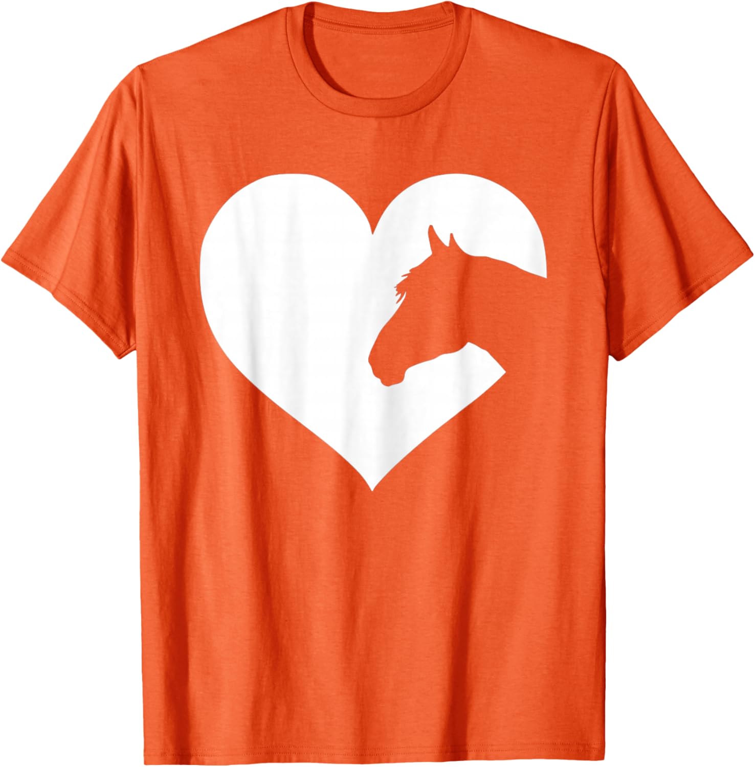

Horse Heart Silhouette Graphic Tee Casual Cotton Short Sleeve T-Shirt for Women 4XL