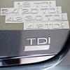 Logo de Voiture ABS 3D 1.9 2.0 2.8 3.0 4.2 TDI 3.6 Autocollant Emblème de Coffre Badge Arrière Pour Audi A3 A4 A5 A6 A7 A8 Q3 Q5 Q7 Q8 Accessoires
