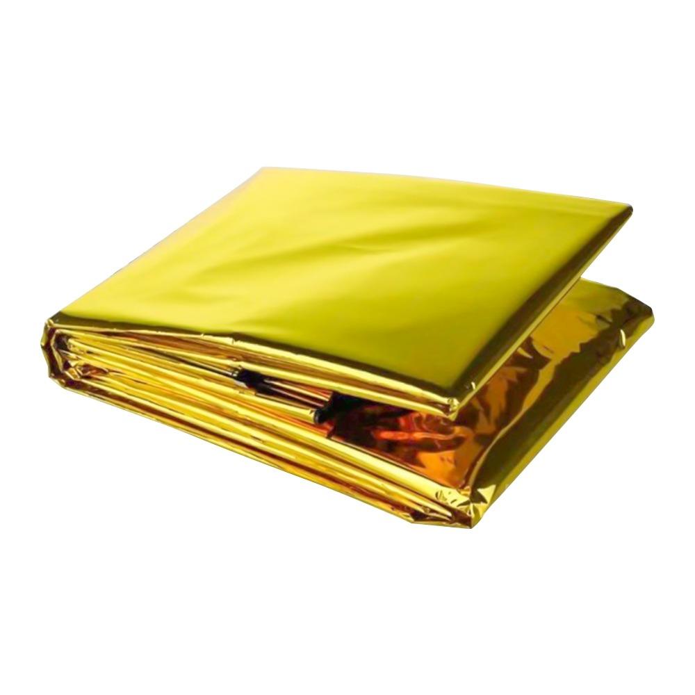 

Windproof Thermal Foil Blanket Mylar foil Reflective Space Blanket Hiking золотий