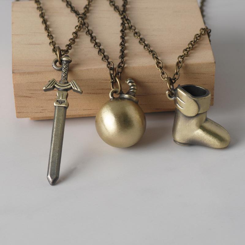 Legend of Zelda Skyward Sword Temple Key Pendant Necklace Keychain
